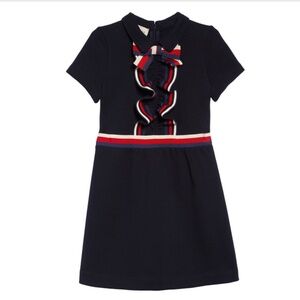 GUCCI Girl's Stripe Web a-Line Shirtdress